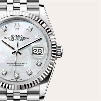 Datejust 36, Oyster, 36 mm, Oystersteel and white gold watch