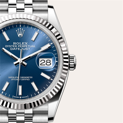 Datejust 36, Oyster, 36 mm, Oystersteel and white gold watch
