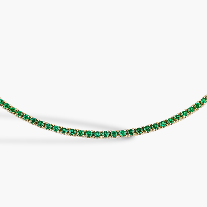 Brilliant Cut 5.20ct Emerald Line Necklace