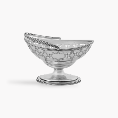 Victorian Silver Pierced-Pattern Sweet Basket