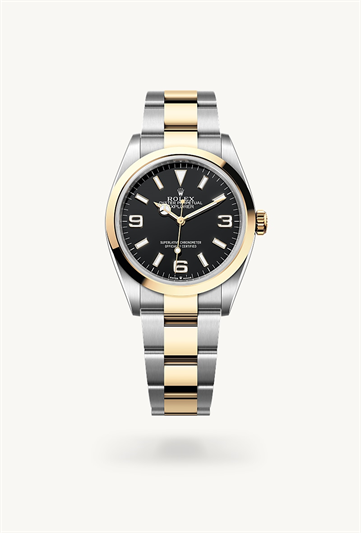Rolex Explorer 36 Oyster, 36 mm, Oystersteel and yellow gold