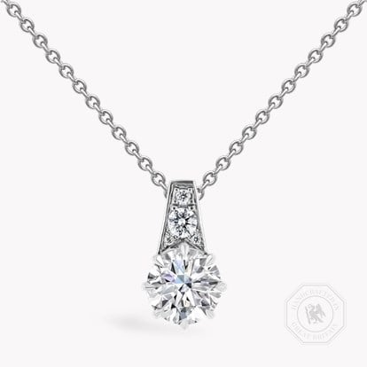Antrobus 1.59ct Diamond Solitaire Pendant in 18ct White Gold