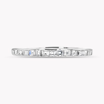 Square Cut 0.45ct Diamond Half Eternity Ring