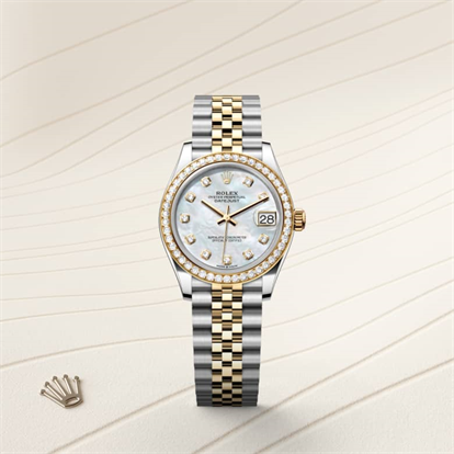 Datejust 31, Oyster, 31 mm, Oystersteel, yellow gold and diamonds watch