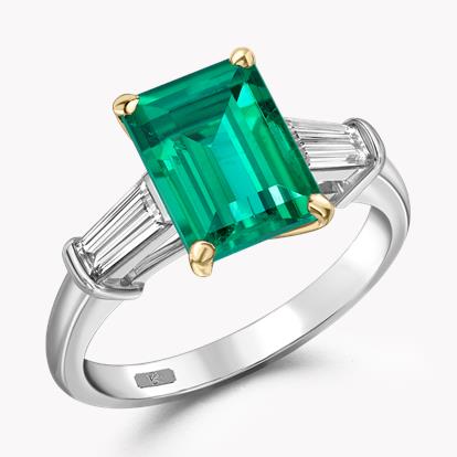 Masterpiece Colombian Emerald Ring 2.37ct in Yellow Gold & Platinum