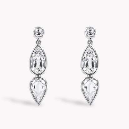 Pear Shaped Diamond Earrings - Pearshape Cut 3.89ct in 18ct White Gold