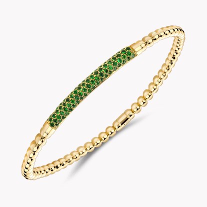 Bohemia 0.512ct Expandable Green Tsavorite Garnet Bangle