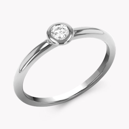 Sundance 0.15ct Diamond Solitaire Ring in 18ct White Gold