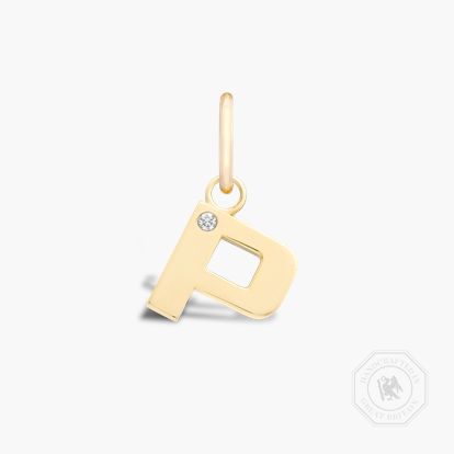 Letter P Diamond Pendant Charm