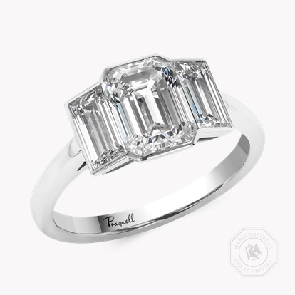 Kingdom 2.71ct Diamond Three Stone Ring in Platinum
