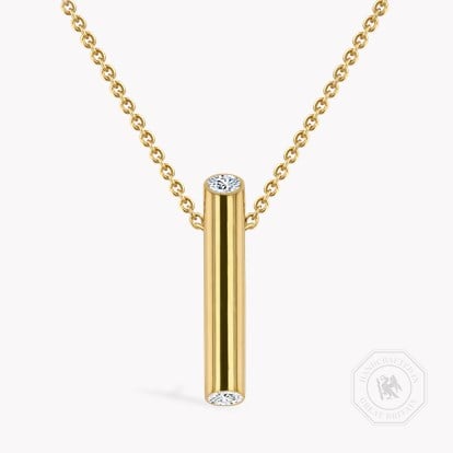 Eclipse 0.43ct Diamond Drop Pendant in 18ct Yellow Gold