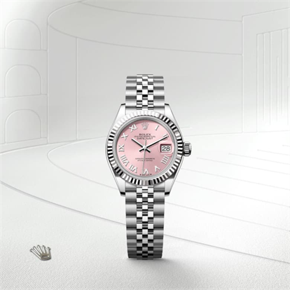 Lady-Datejust, Oyster, 28 mm, Oystersteel and white gold watch