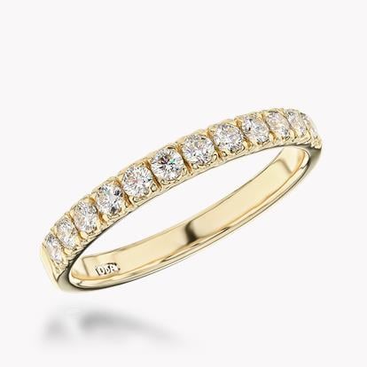 Brilliant Cut Diamond Half Eternity Ring 0.33CT in 18CT Yellow Gold