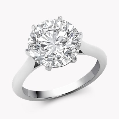 Brilliant Cut Solitaire Diamond Ring 5.01ct in 18ct White Gold