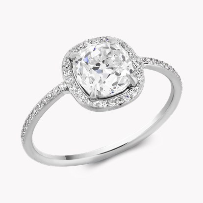 Old Cut 1.66ct Diamond Cluster Ring