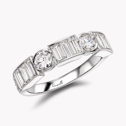 Antrobus 1.45ct Diamond Half Eternity Ring in Platinum