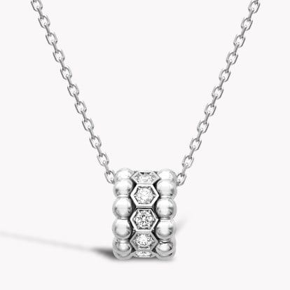 Bohemia Diamond Set Hexagonal Pendant 0.44ct in 18ct White Gold