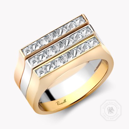 RockChic 1.09ct Diamond Three Row Ring