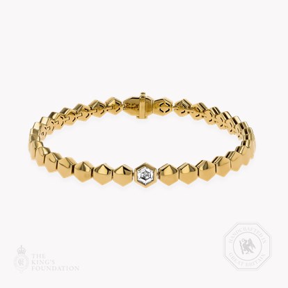 Honeycomb 0.33ct Diamond Bracelet in 18ct Yellow Gold 