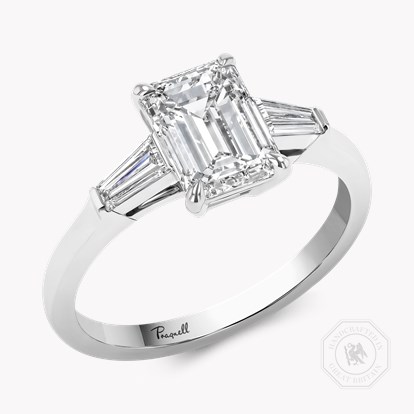 Regency 1.70ct Emerald Cut Diamond Ring in Platinum