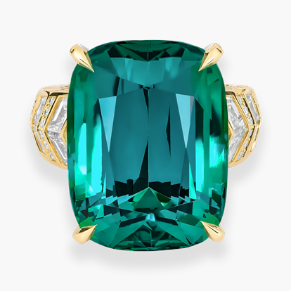 Masterpiece Dune 26.91ct Lagoon Tourmaline and Diamond Ring
