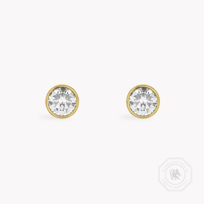 Brilliant Cut 1.57ct Diamond Stud Earrings in 18ct Yellow Gold 