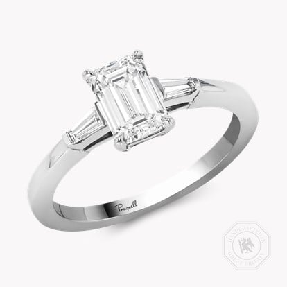 Regency 1.01ct Emerald Cut Diamond Ring in Platinum