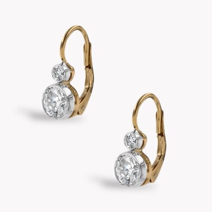 Old Cut 1.61ct Diamond Drop Earrings