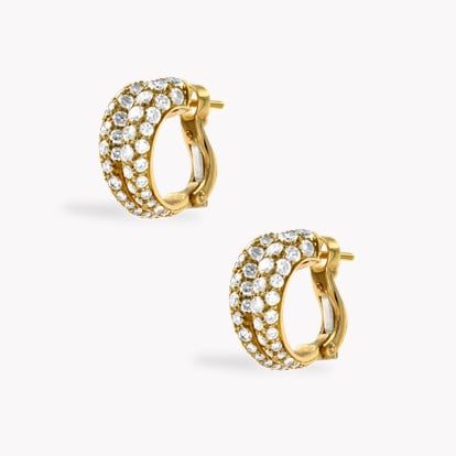 Cartier 1960s 3.00ct Two Row Diamond Earrings