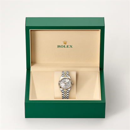 Lady-Datejust, Oyster, 28 mm, Oystersteel and yellow gold watch inside presentation box