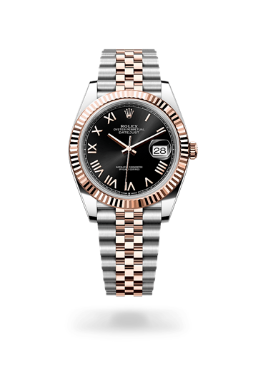 Datejust 41 * Oyster, 41 mm, Oystersteel and Everose gold with a Sundust set with diamonds Fluted bezel and Oyster, three-piece solid links bracelet