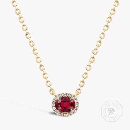 Oval Cut Ruby Pendant