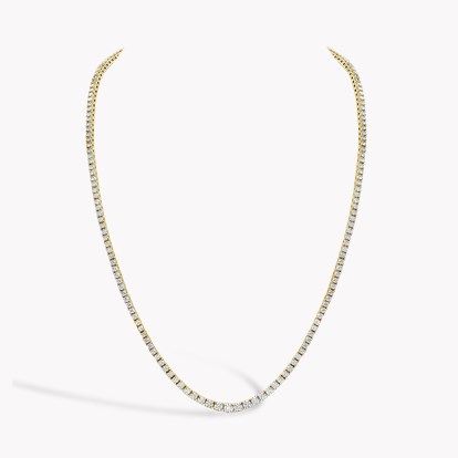Brilliant Diamond Line Necklace 6.32ct in 18ct Yellow Gold