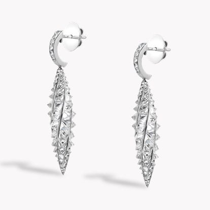 Masterpiece 18.34ct Inverted Diamond Twirl Drop Earrings
