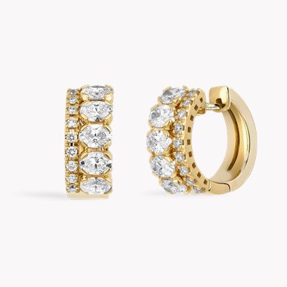 Oval Cut 1.75ct Diamond Hoop Earrings