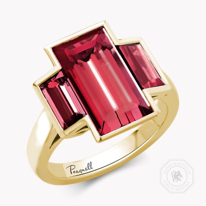 Kingdom Red Tourmaline Ring 6.82ct in 18ct Yellow Gold