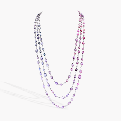 Masterpiece Pastel Spinel and Diamond Long Necklace 160.42cts in Platinum