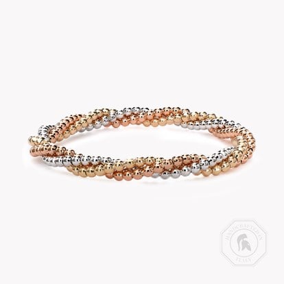 Bohemia Three-Row Bracelet in 18ct Yellow, White and Rose Gold