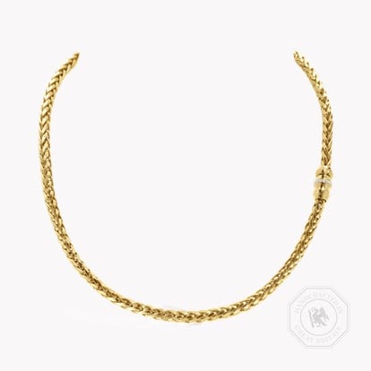 Handmade English Chain 0.28ct Diamond Necklace