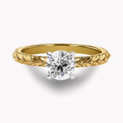 Apple Blossom Old Cut 0.98ct Diamond Ring