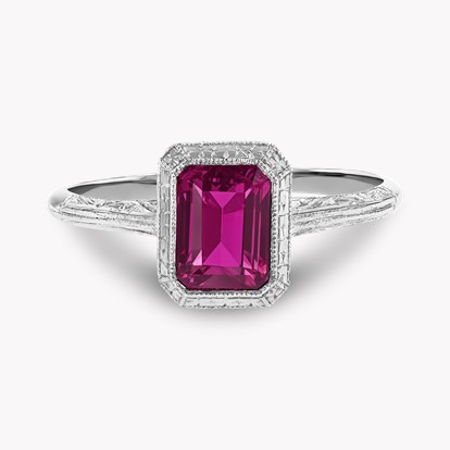 Antique Inspired 1.41ct Burmese Ruby Solitaire Ring