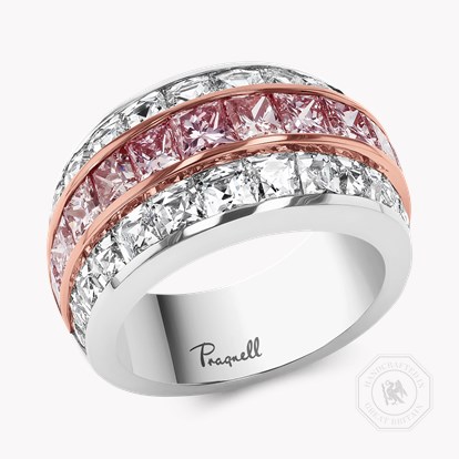 Manhattan 2.79ct Pink Diamond and Diamond Ring in Platinum and 18ct Rose Gold