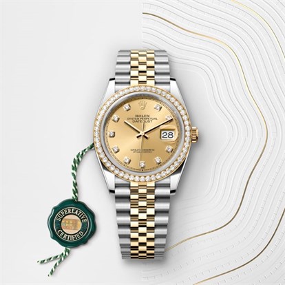 Datejust 36, Oyster, 36 mm, Oystersteel, yellow gold and diamonds watch