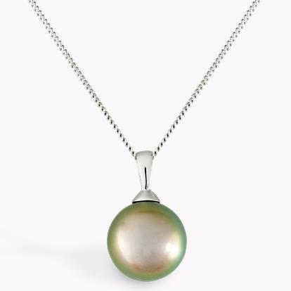 Tahitian Pearl Pendant 10 - 11mm in 18ct White Gold