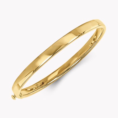 Plain Polished 6mm Square Edged Bangle