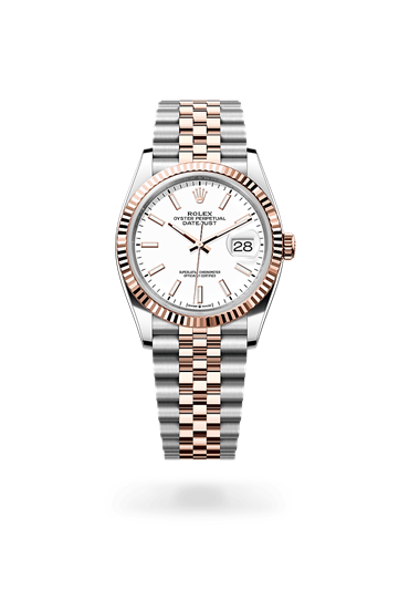 Datejust 36 * Oyster, 36 mm, Oystersteel and Everose gold with a Chocolate set with diamonds Fluted bezel and Jubilee, five-piece links bracelet