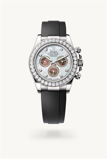 Rolex Cosmograph Daytona Oyster, 40 mm, white gold and diamonds
