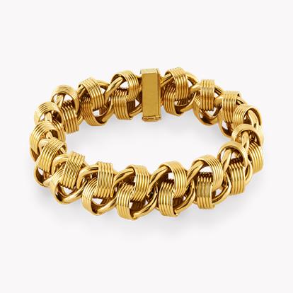 1980s Fancy Link Bracelet in 18ct Yellow Gold 