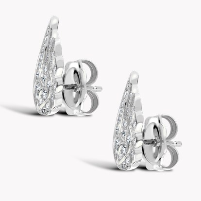 Tiara Large Diamond Earrings 0.46ct in 18ct White Gold
