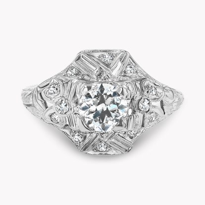 Old European Cut Diamond Cluster Ring